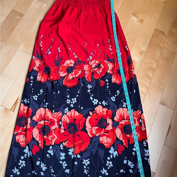 MAXI DRESS casual floral strapless, size M - Picture 4 of 6
